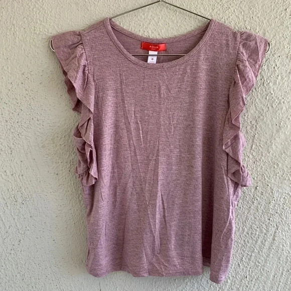Aqua Girl Ribbed Ruffled Top NWT Size XL - Picture 1 of 5